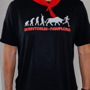 Born to Run Pamplona - Evolution of Runner – Unisex Black T-shirt