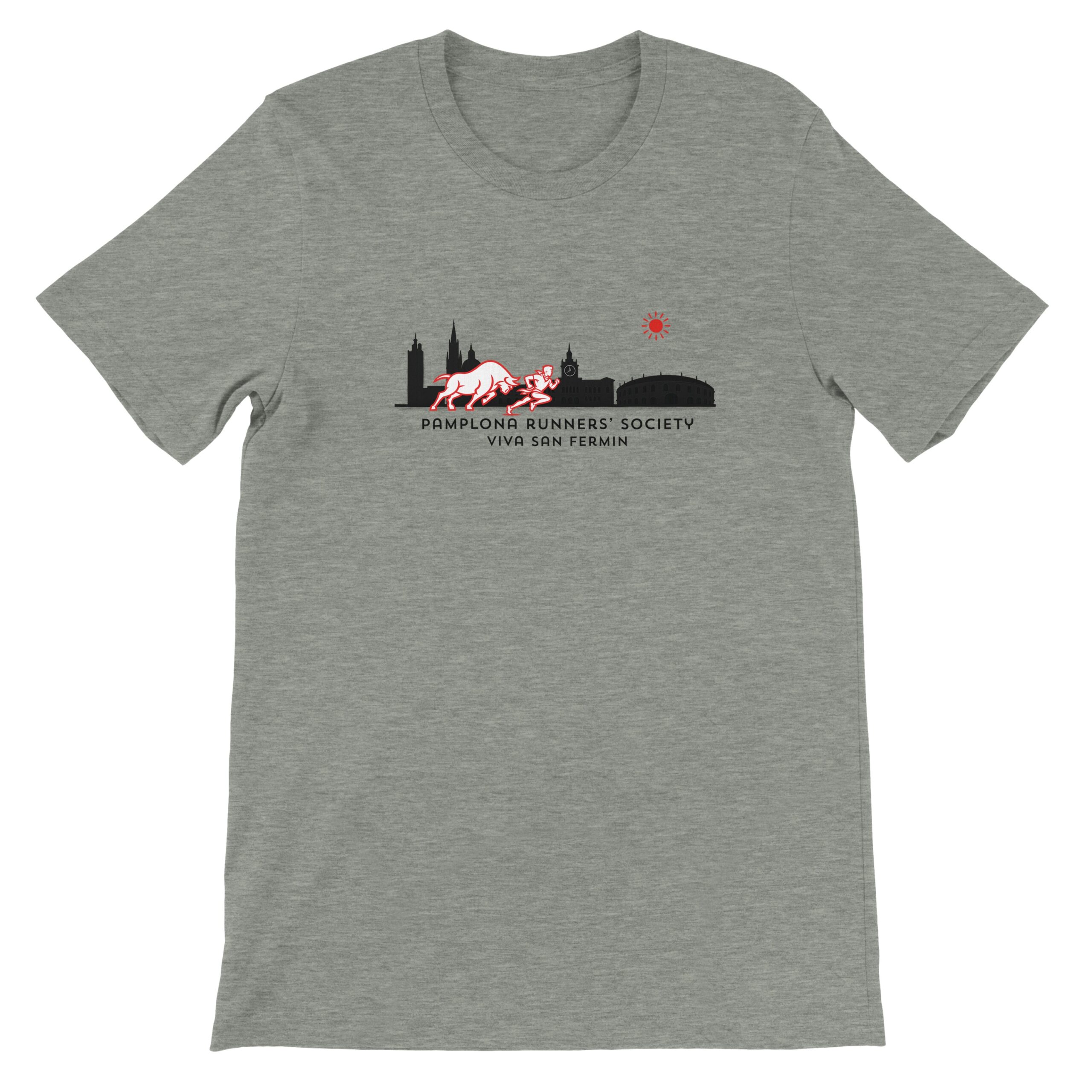 Pamplona Runners’ Society Gray Tee – Premium Unisex Crewneck T-shirt