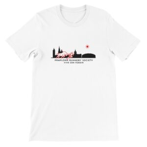 Pamplona Runners’ Society White Tee – Premium Unisex Crewneck T-shirt