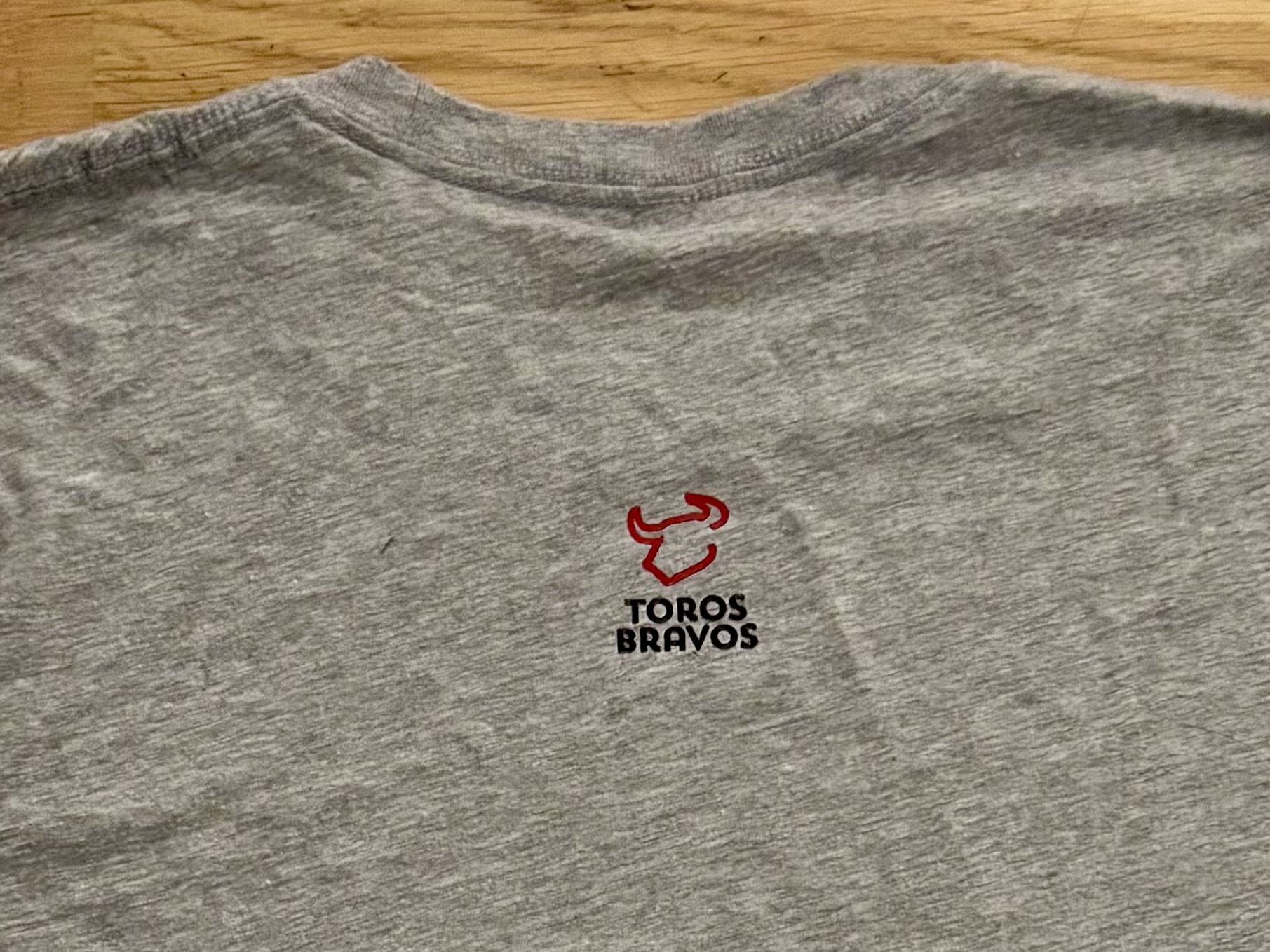On the Street - Pamplona Runners’ Society - Gray Crewneck T-shirt - Image 3