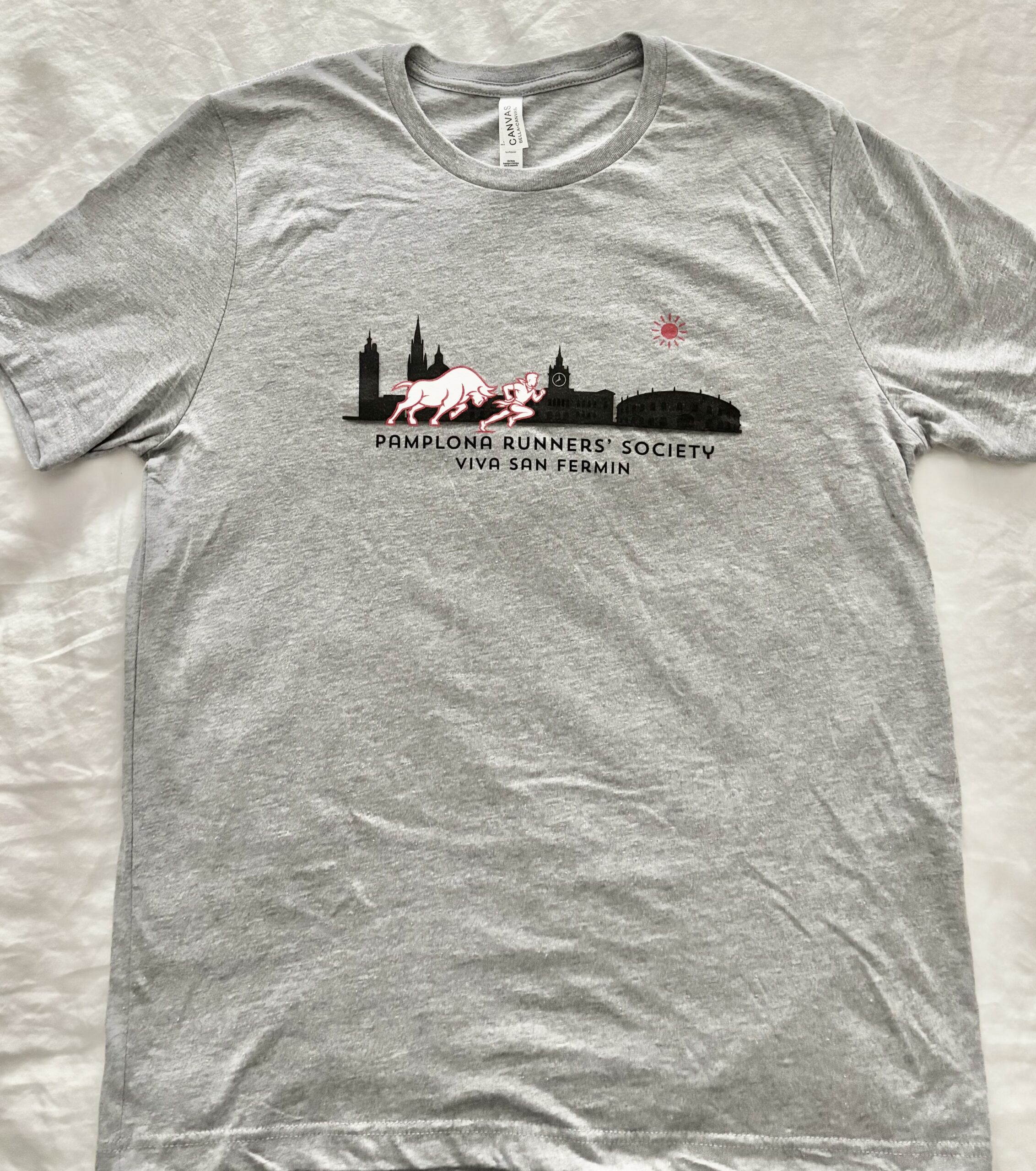 On the Street - Pamplona Runners’ Society - Gray Crewneck T-shirt